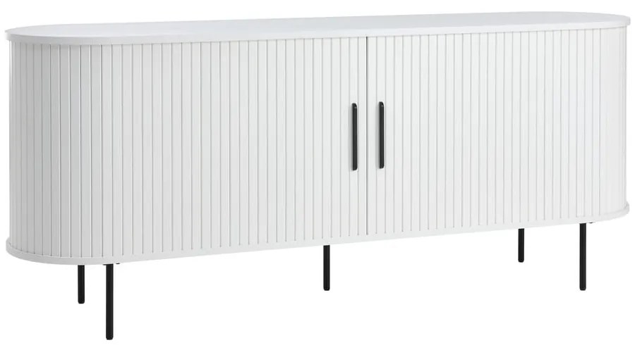 Comodă albă cu ușă glisantă 180x76x45 cm Nola – Unique Furniture