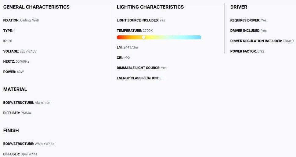 Lustra / Plafoniera LED design modern slim SHOKU 60cm alb