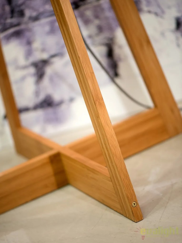 Lampadar realizat din materiale naturale, durabile si ecologice, EVEREST/F alb