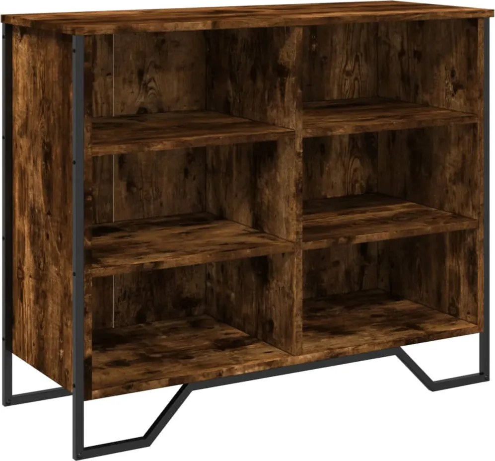 vidaXL Dulap, stejar fumuriu, 91x35,5x74,5 cm, lemn prelucrat