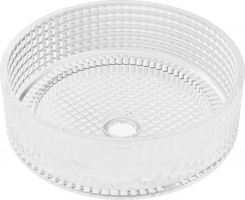 Mexen Lira chiuvetă de sticlă pentru blat 37 x 37 cm, transparentă - 24053700