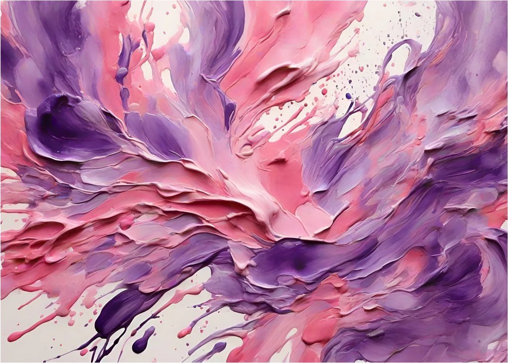 Tablou pe sticlă - Abstracție romantică (70x50 cm)