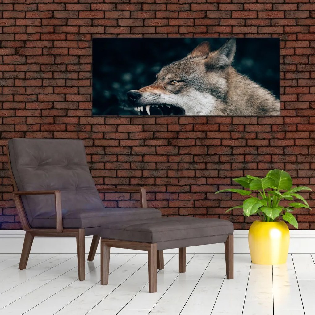 Tablou cu lup (120x50 cm)