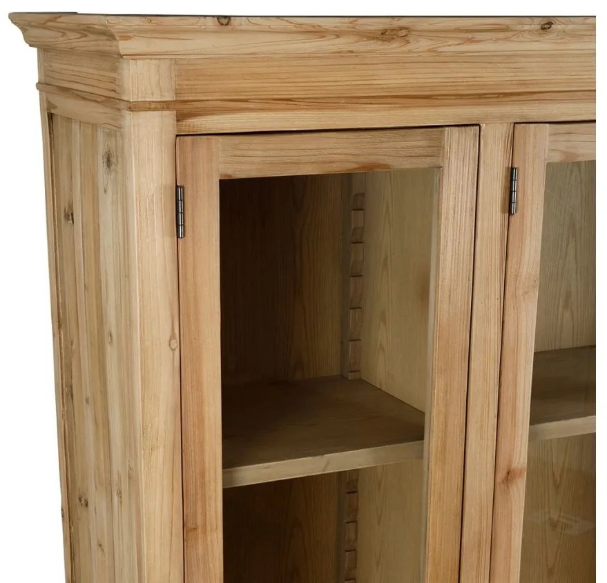 Biblioteca 6 usi, din lemn masiv de pin reciclat, aspect rustic, Abbey