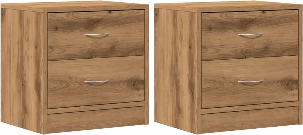 vidaXL Noptiere, 2 buc., stejar artizanal, 40x30x40 cm, lemn prelucrat