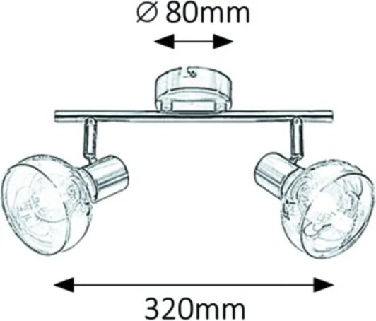 Rabalux 5556 - Lampă spot HOLLY 2xE14/40W/230V crom lucios