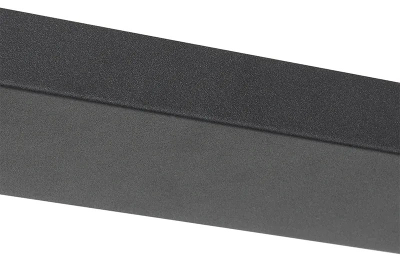 Lampă suspendată Art Deco neagră cu sticlă aurie ovală cu 3 lumini - Pallon