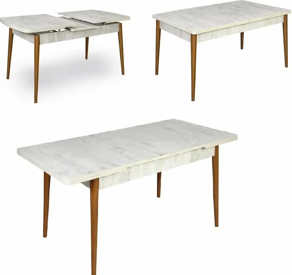 Resigilat:Masa extensibila Dining Homs bej maro 170 x 80 cm