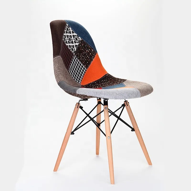 ShopJK SCAUN PATCHWORK MULTICOLOR, STILUL SCANDINAV
