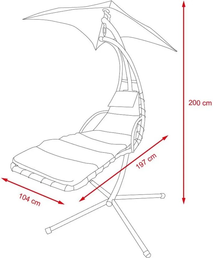 Șezlong relaxant - balansoar Avenberg COLOMBO - BEJ