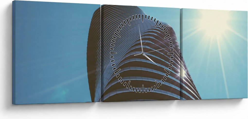 Tablou - Arhitectura (cu ceas) (90x30 cm)