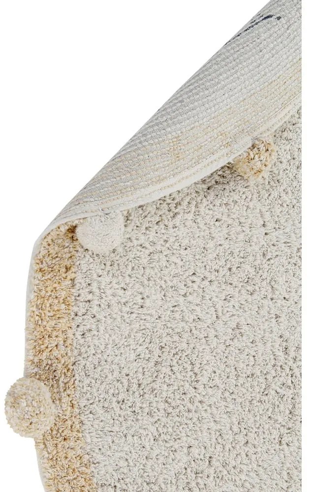 Covor pentru copii bej lavabil/țesut manual din bumbac ø120 cm Bubbly Honey – Lorena Canals