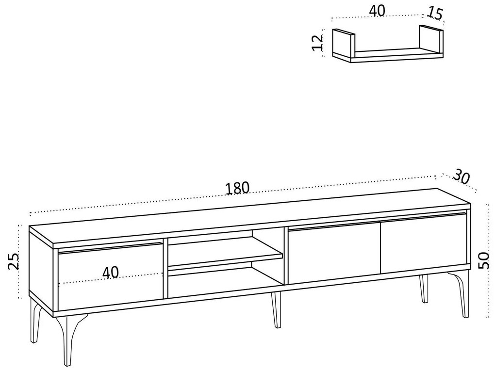 Mobilier living Aliex 9 (alb). 1089384