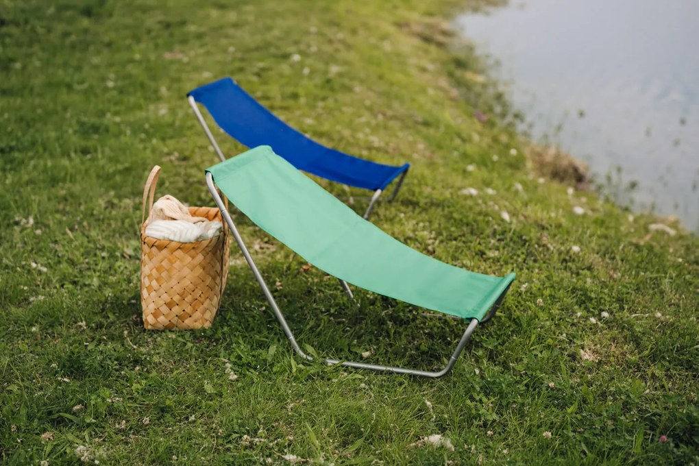 Sezlong pliabil de plaja SAND, verde