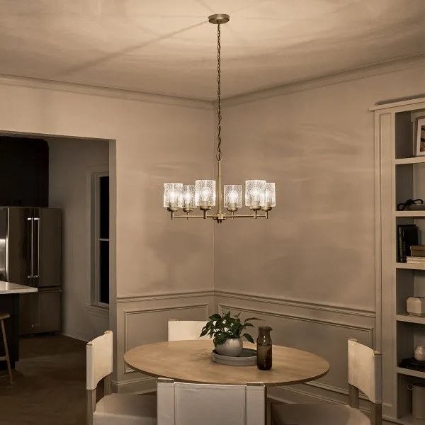 Lustră pe lanț Kichler KL-WINSLOW6-NBR WINSLOW 6xE27/60W/230V alamă