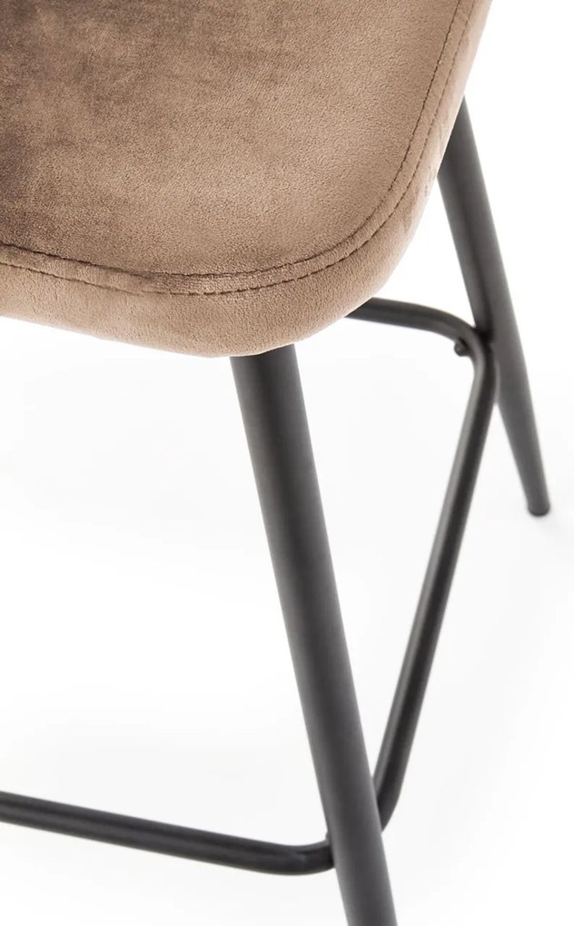 Scaun de bar H96 velvet bej
