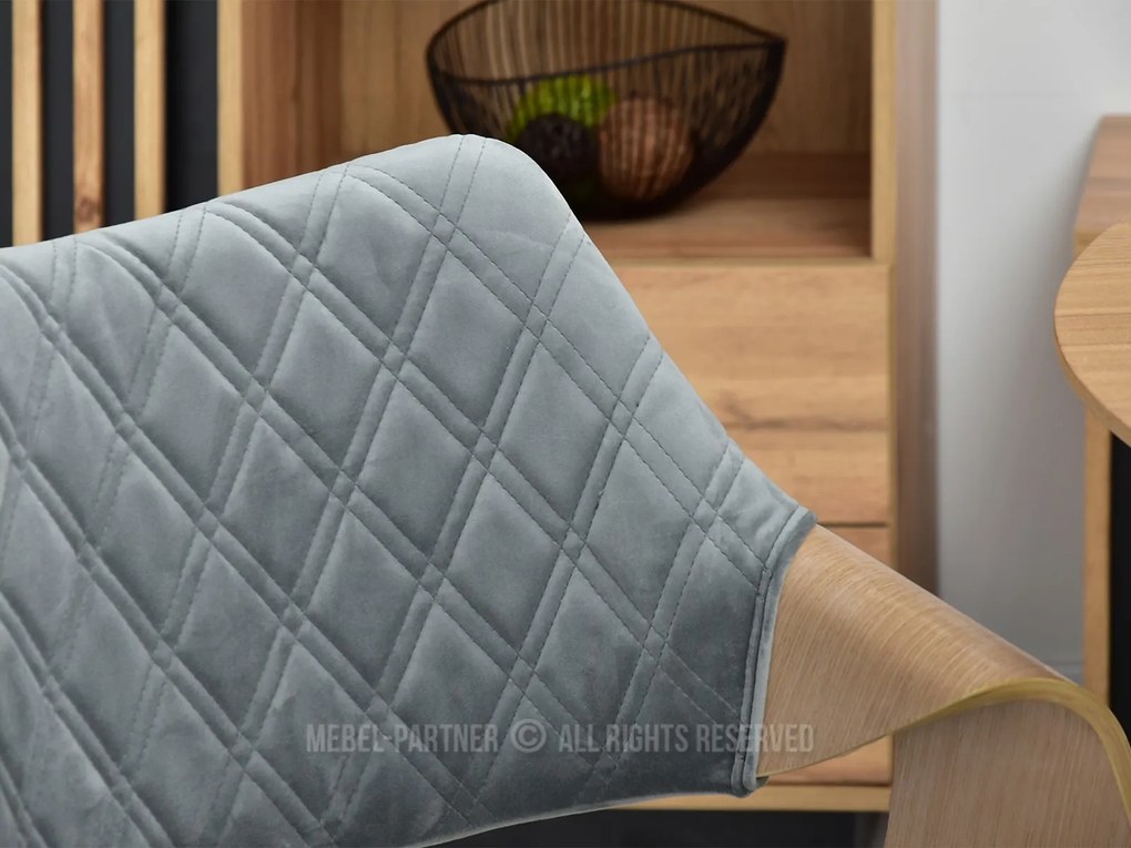Scaun Rolf K (stejar gri + negru). 1111253