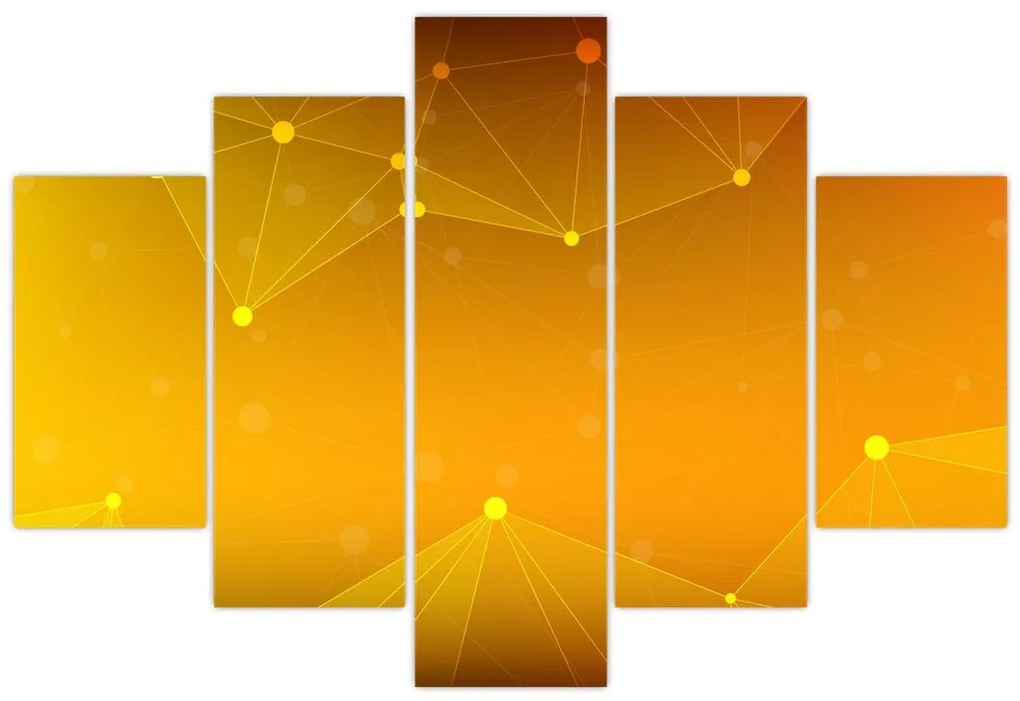 Tabloul abstract galben (150x105 cm)