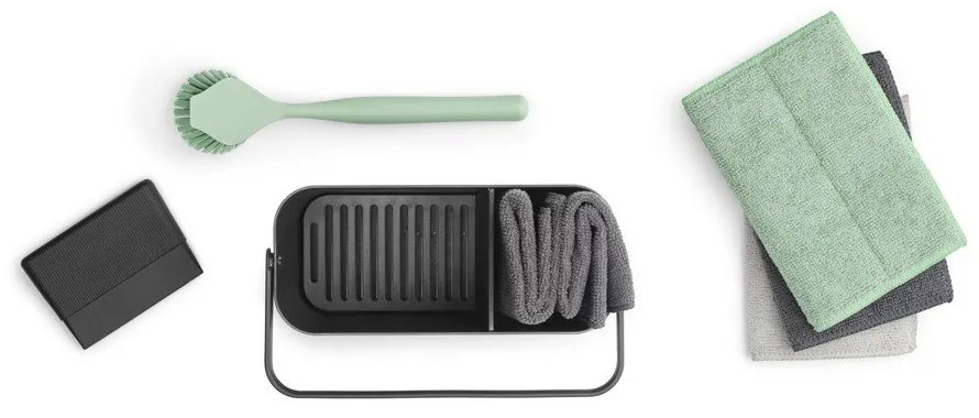 Set pentru spălat vase gri închis din plastic reciclat SinkSide – Brabantia