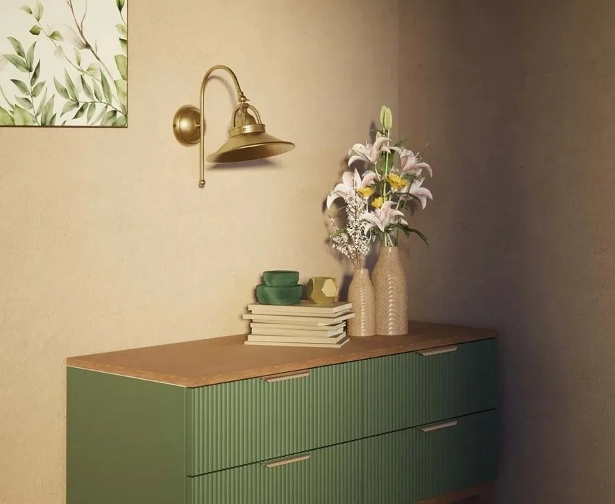 Aplica de perete stil industrial din alama personalizabila Alice