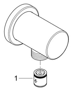 GROHE 27057DC0 - Cot de perete RAINSHOWER DN 15 inox