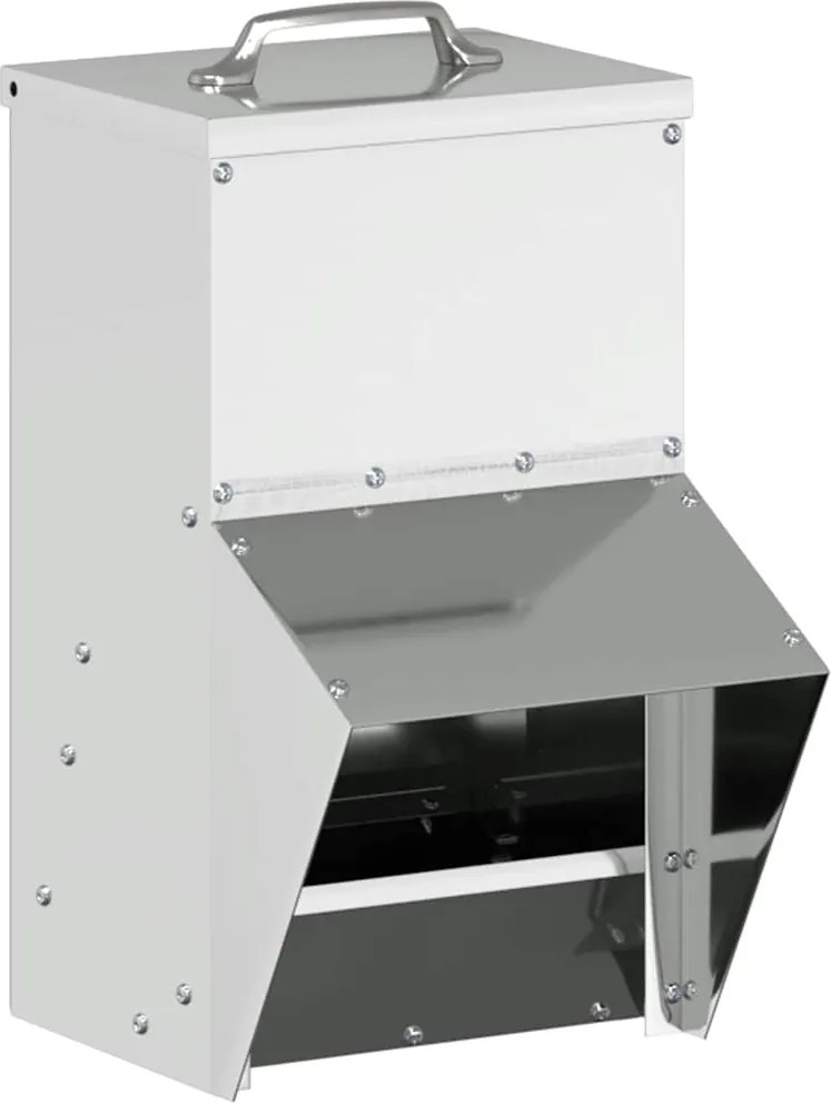 vidaXL Feeder pentru pui Argintiu 20 x 25 x 35 cm Oțel Galvanizat