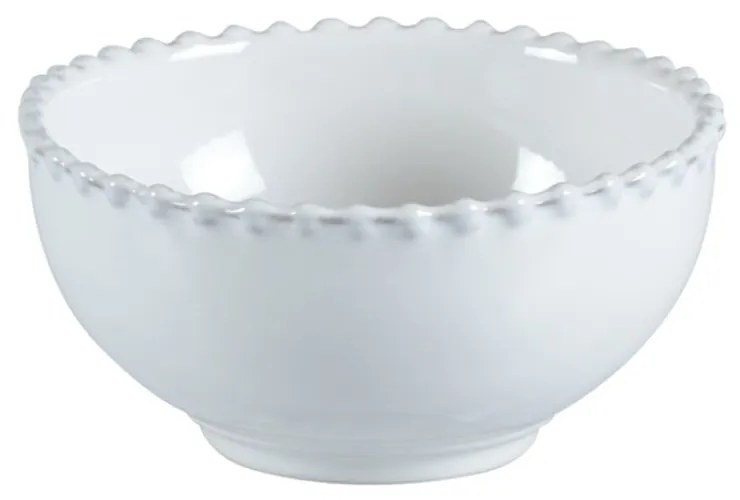 Bol din gresie ceramică Costa Nova Pearl, ⌀ 16 cm, alb