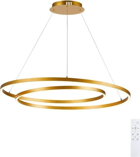Brilagi-LED Candelabru LED cu reglare a intensității luminii pe cablu TWISTER LED/105W/230V 3000-6000K auriu + telecomandă