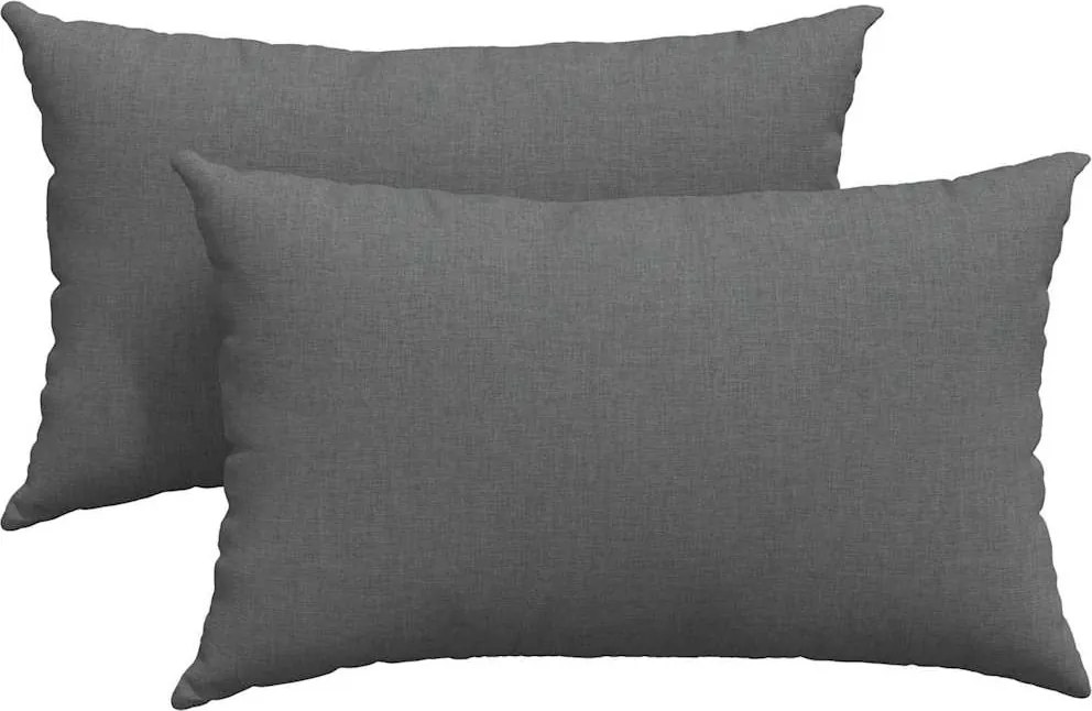 vidaXL Perne pentru canapea 2 pcs Gri închis 50 x 30 cm țesătură