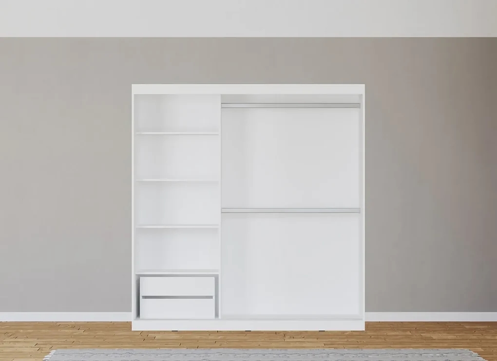 Set dormitor alb pat netapitat - Blanco - Configuratia 22