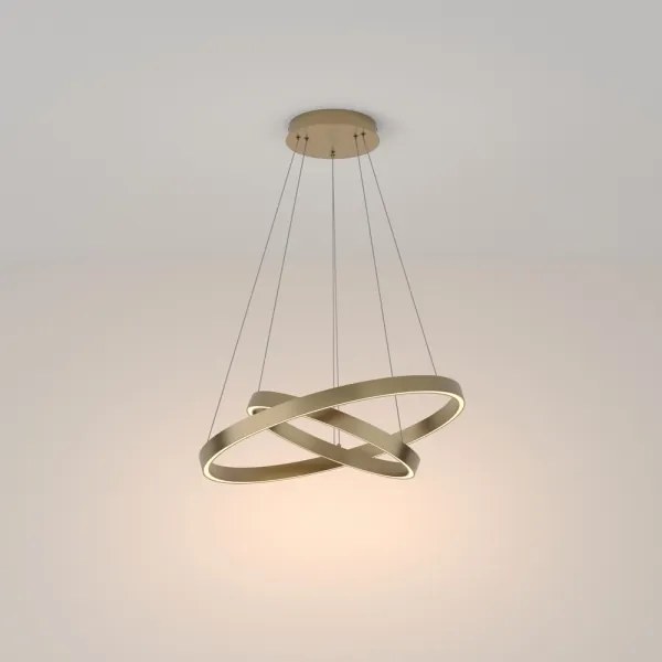 Lustră LED pe cablu Maytoni MOD058PL-L55BS3K RIM LED/61W/230V d. 60 cm auriu