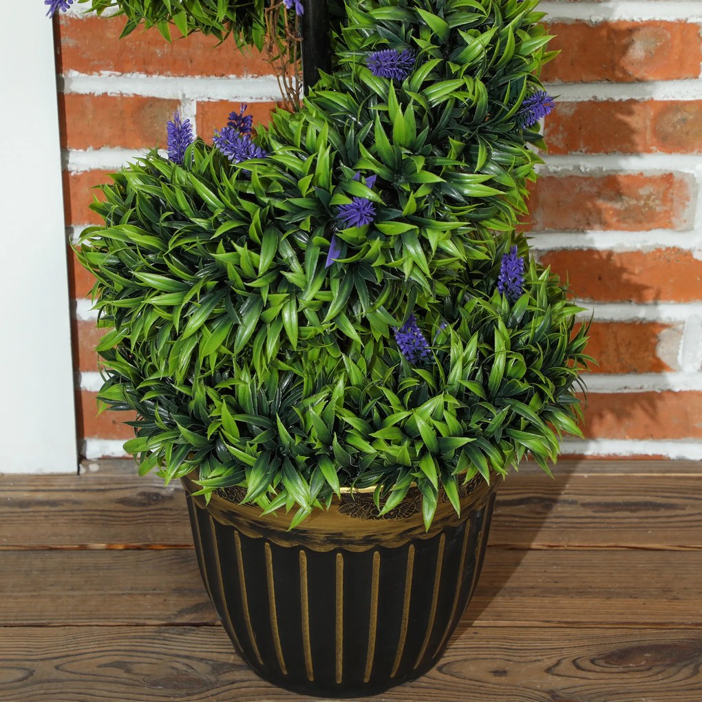HOMCOM Set de Două Plante Artificiale Lavandă 90cm | Aosom Romania