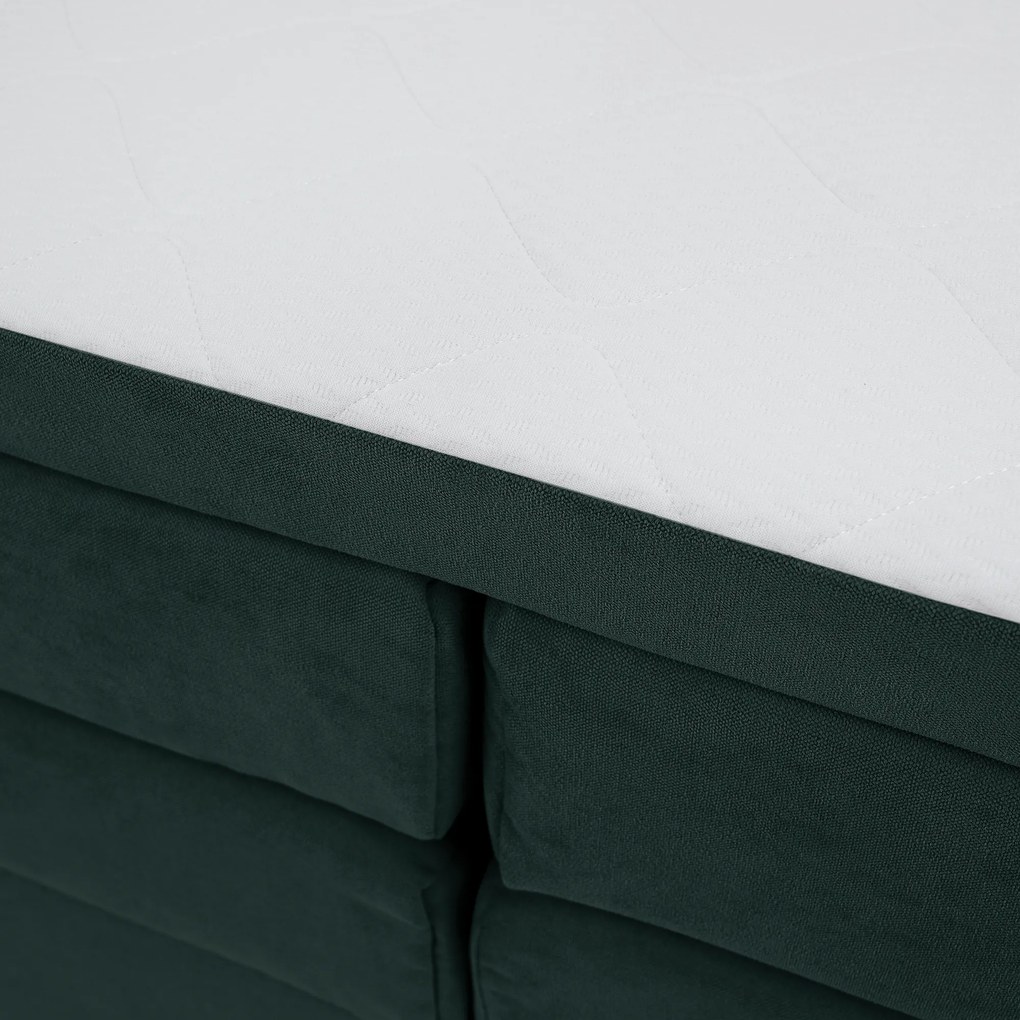 Pat boxspring, 200x200, verde, APRIL