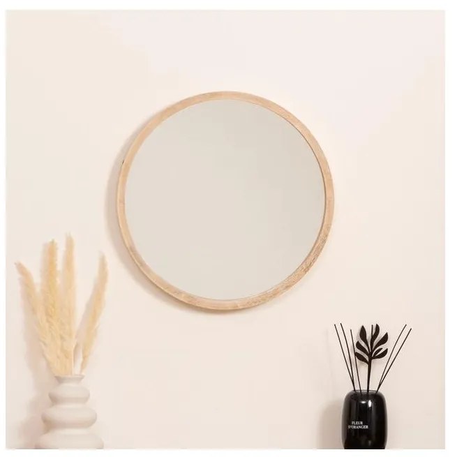 Oglindă de perete Atmosphera OLAV d. 52 cm paulovnia