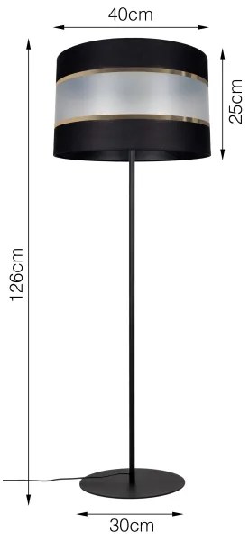 Lampadar CORAL 1xE27/60W/230V negru