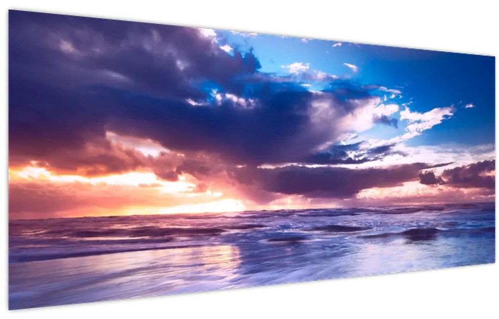 Tablou - Apus de soare la mare (120x50 cm)