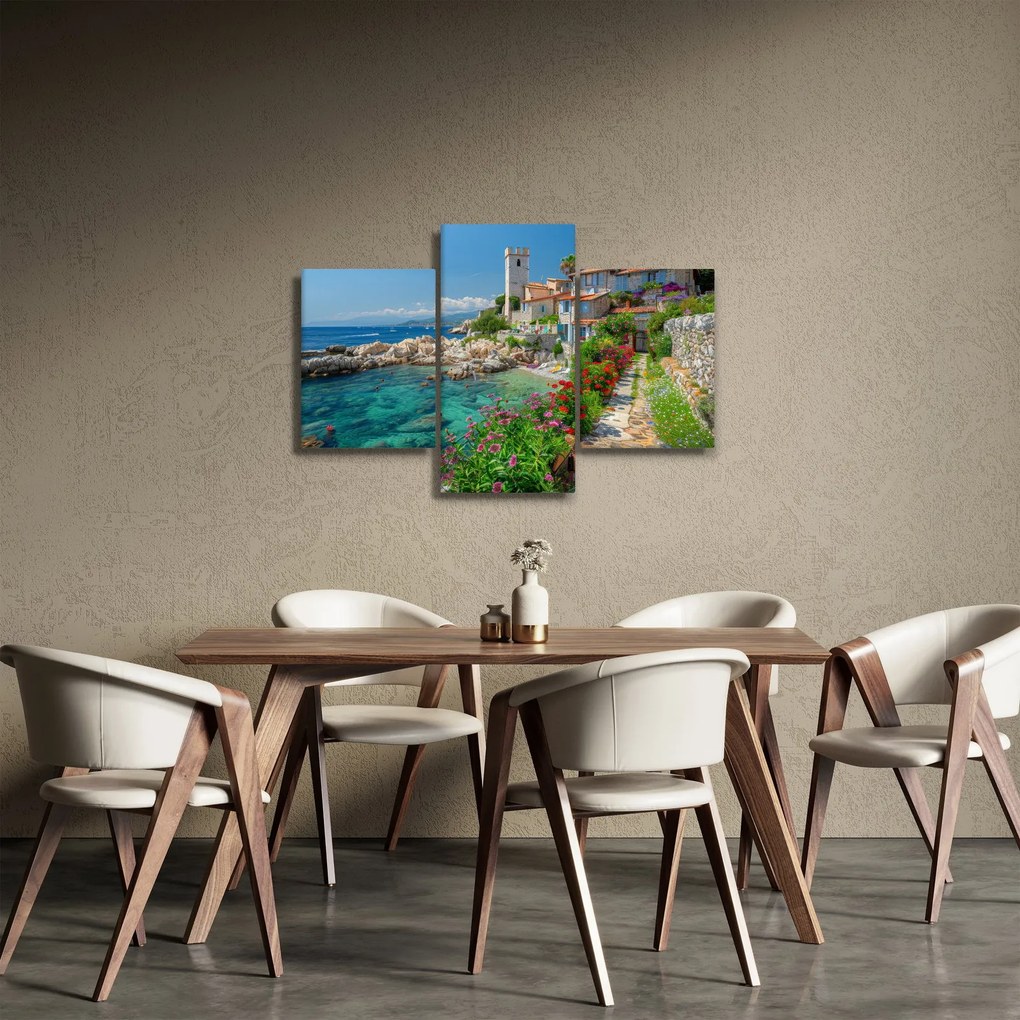Tablou - Sat pitoresc de coastă (90x60 cm)