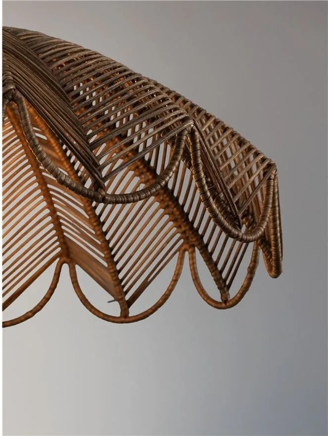 Lustra suspendata stil natural ratan maro FLARE