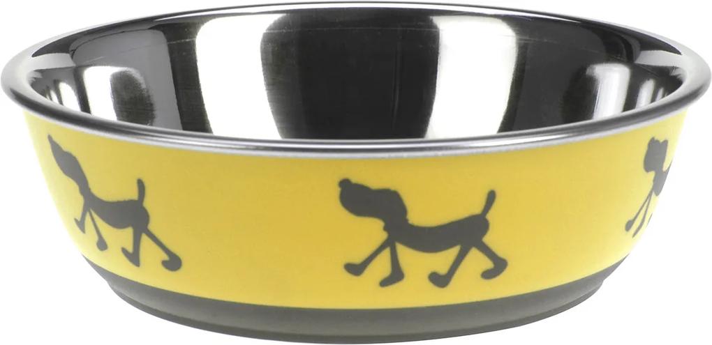 Castron câine Doggie treat galben, diam. 17,5 cm
