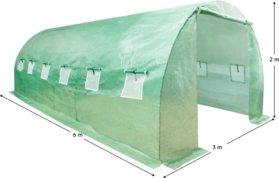 Folie de schimb pentru seră cu folie, verde, 3x6x2 m, FELKO TYP 3