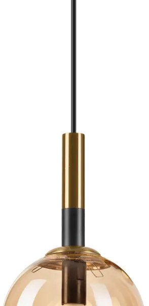 Lustră pe cablu ROLLO 1xE14/5W/230V auriu/bej fumuriu