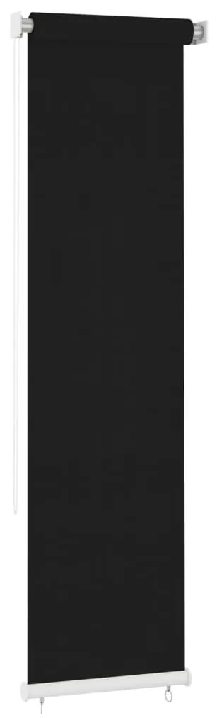 Jaluzea tip rulou de exterior, negru, 60x230 cm, HDPE Negru, 60 x 230 cm