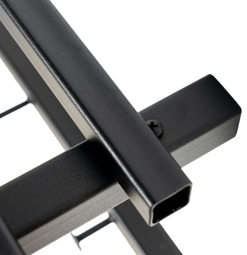 Cuier de perete negru cu raft din metal 76 cm Marco – Spinder Design