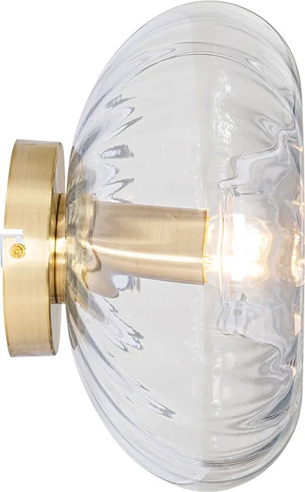 Lampa de perete inteligentă aurie cu sticlă, inclusiv WiFi P45 - Ayesha