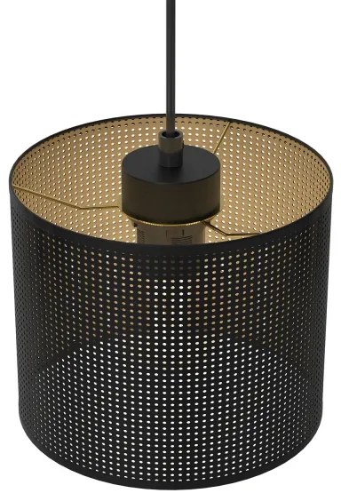 Lustră pe cablu LOFT SHADE 3xE27/60W/230V neagră/aurie