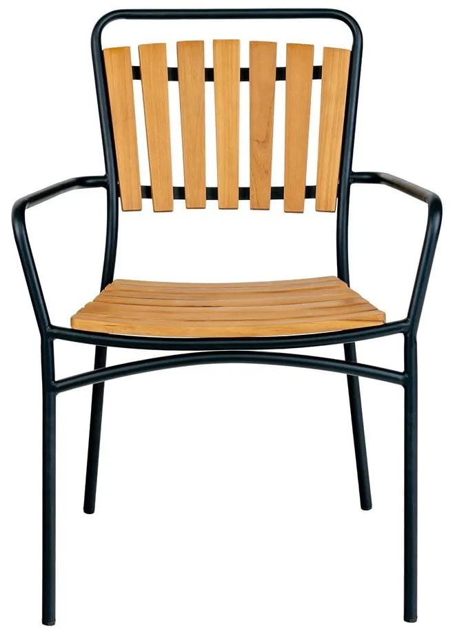 Scaune de grădină în culoare naturală 2 buc. din lemn masiv/din metal Cleveland – House Nordic