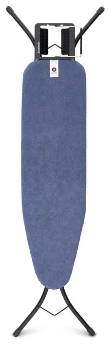 Masa de calcat Brabantia A 1003325, 110x30 cm, 7 pozitii de reglare, Suport fier de calcat, Albastru
