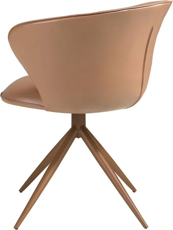Scaun modern pivotant piele sintetica Camel