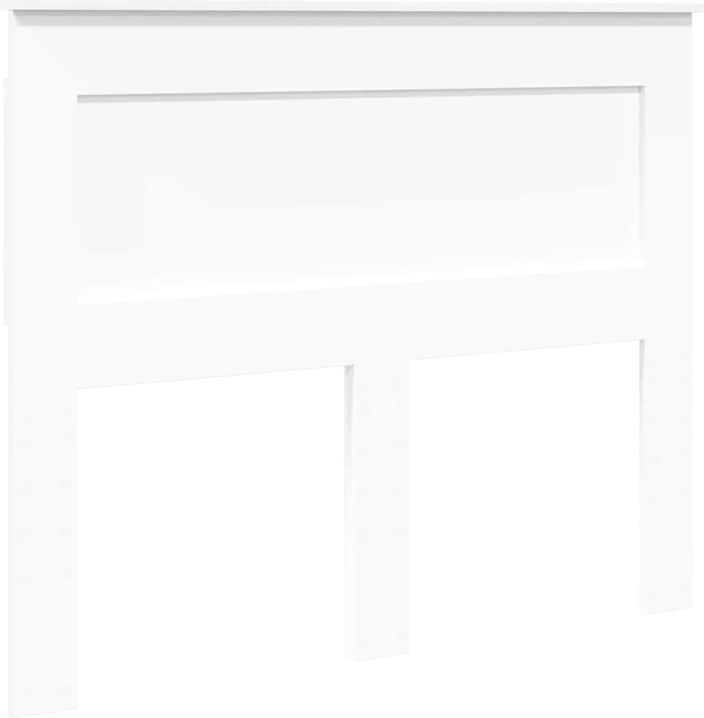 vidaXL Tăblie cap cu headboard Alb 120 cm Lemn compozit