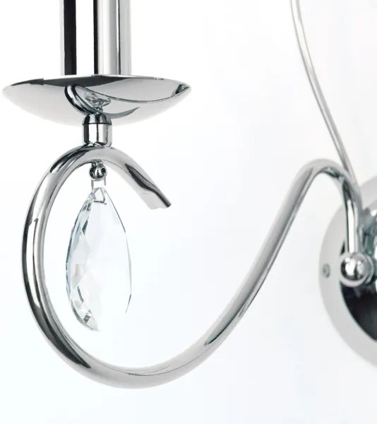 Aplică de cristal Orion WA 2-1093/2 ALESSIA 2xE14/40W/230V crom lucios